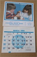 1988 Lewiston State Bank Calendar