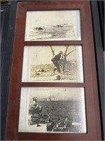 Vintage U.S coast guard pictures in frame