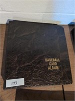 Baseball card album with cards