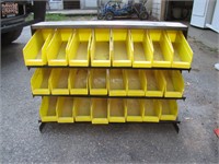 Vintage Storehouse Heavy-Duty 24 Bin Storage Rack