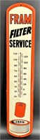 Antique Metal Fram Oil Service Station Thermometer
