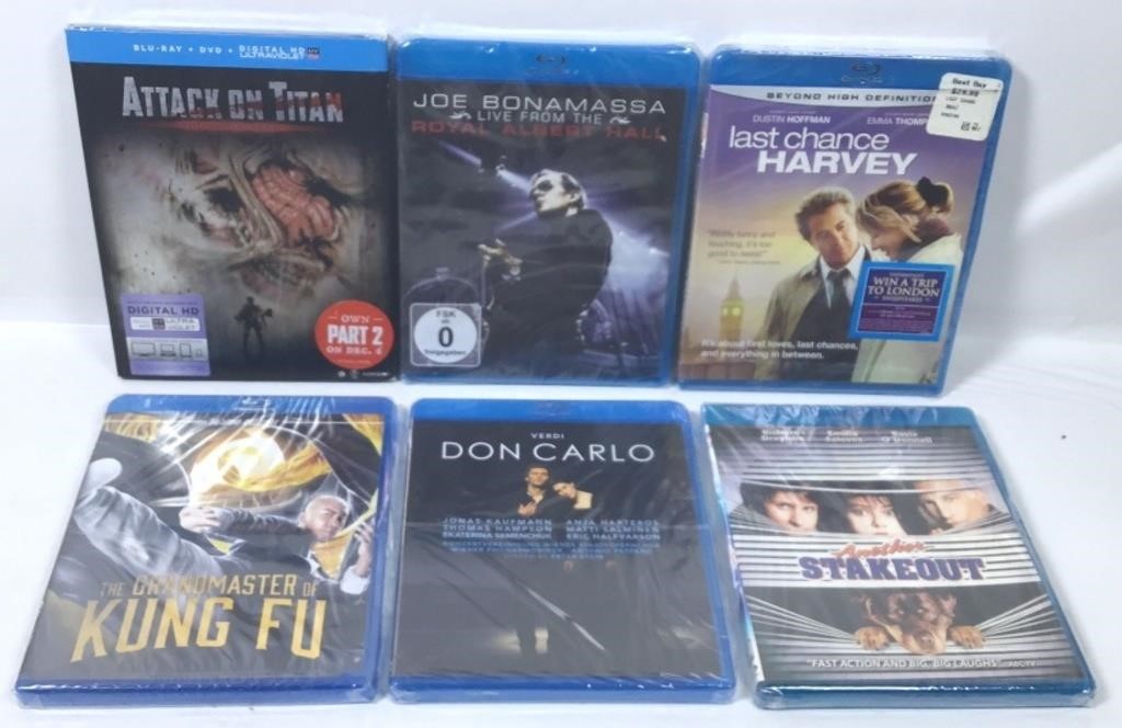 New Lot of 6 Blu-Ray Discs