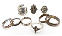 (9) STERLING RINGS