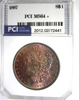 1887 Morgan PCI MS64+ Golden Purple