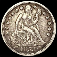 1853-O Arrows Seated Liberty Dime NEARLY