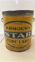 Armours pure lard tin 50 pound
