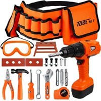 TOY Life Kids Tool Set with Belt & Electronic Dril