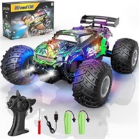 RC Cars with LED Lights  1:18 Scale Terrain Remote