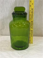 Vintage L.E. Smith Green Canister