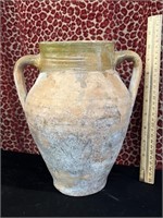 Large Vintage Terracotta Double Handle Vase