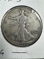 1942-S Silver Walking Liberty Half-Dollar