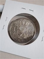 1957 Nederland 72% Silver Gulden AU50