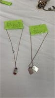 Pair of .925 Italy Sterling Silver Necklaces