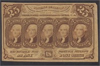 US Fractional Currency 1st Series 25 Cent Note, ci