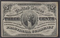 US Fractional Currency 3rd Series 3 Cent Note, cir