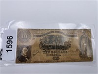 Confederate States of America $10 Bill