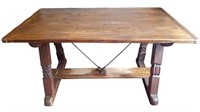Vintage Mexican Trestle Table / Desk