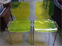 Green modern chairs