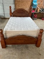 Queen cannonball bed and frame only no mattress