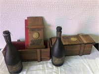 Remy Martin Wood Ad Crates & Bottles