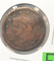 1853 Large 1 Cent Coin