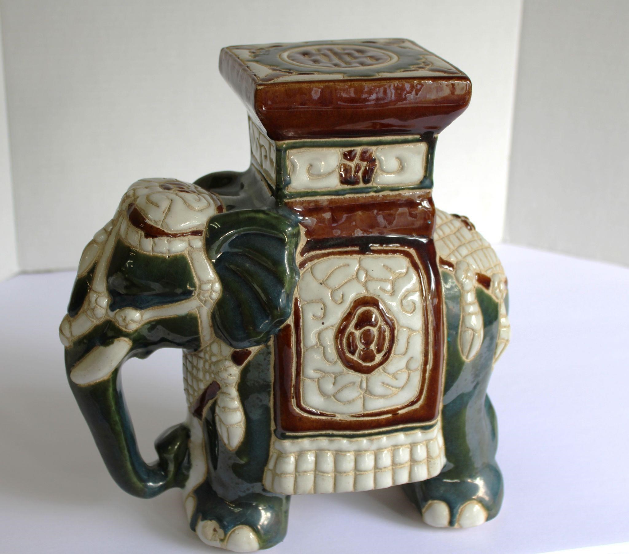 Ceramic Elephant 11" T 11" W