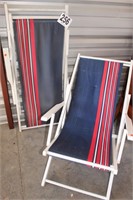 (2) Vintage Beach Chairs (U235)