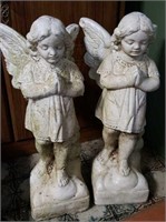 Concrete cherub angels -2   18" tall