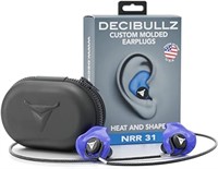 Decibullz Custom Molded Earplugs Pro Pack (Blue)