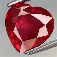 Natural Mozambique Red Ruby Heart 3.28 Cts