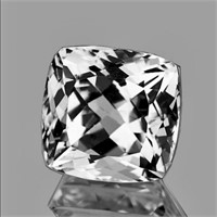 Natural Cushion White Topaz 10.00 MM - {Flawless-V