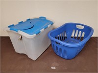 Storage bin and laundry basket