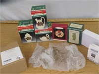 Hallmark Dog Ornament  & New Items In Boxes