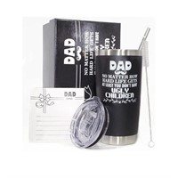 Dad Mug - 20oz Tumbler with Stainless Steel Straw