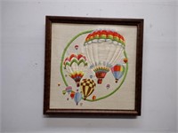 Needle Work Hot Air Balloon Art Work