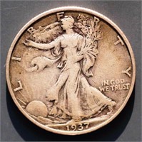 1937 & 1945 Walking Liberty Half Dollars