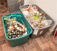 (2) Bins of Easter Decor