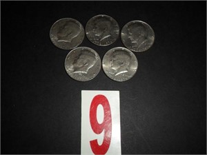 Lot of 5 - 1776-1976 Kennedy Half Dollars