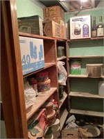 Clean up of closet in basement corner