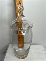 Swirl Top Apothecary Jar Clear Glass 12"