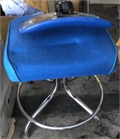 Mid Century Modern Royal Blue & Stainless Chair