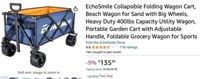 Collapsible Folding Wagon Cart, Beach Wagon