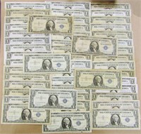 50- SILVER CERTIFICATES U.S. CURRENCY LOT