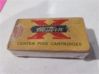 Western X Center Fire Cartridge .380 paper box