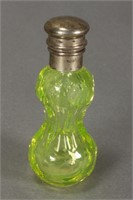 Uranium Glass Perfume Bottle,