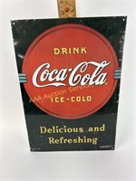 12x17 coca. Cola delicious and refreshing sign
