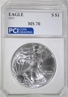 2011 AMERICAN SILVER EAGLE PCI PERFECT GEM BU