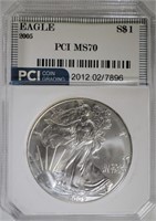 2005 AMERICAN SILVER EAGLE PCI PERFECT GEM BU