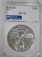 2013 AMERICAN SILVER EAGLE PCI PERFECT GEM BU