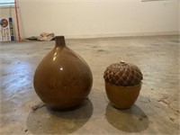 Vase & Acorn Jar